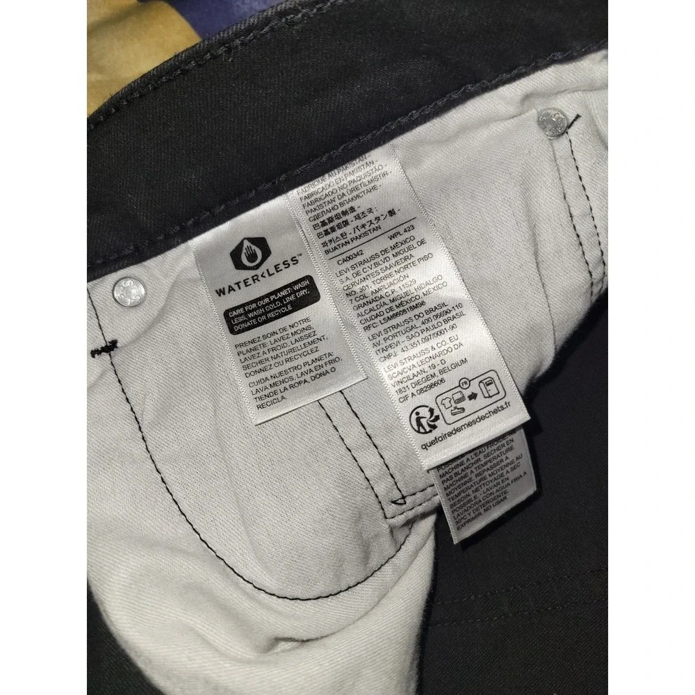 Levi's 506 Jeans Men's‎ 34x30 (34x28) Black Straight Leg Denim Pants